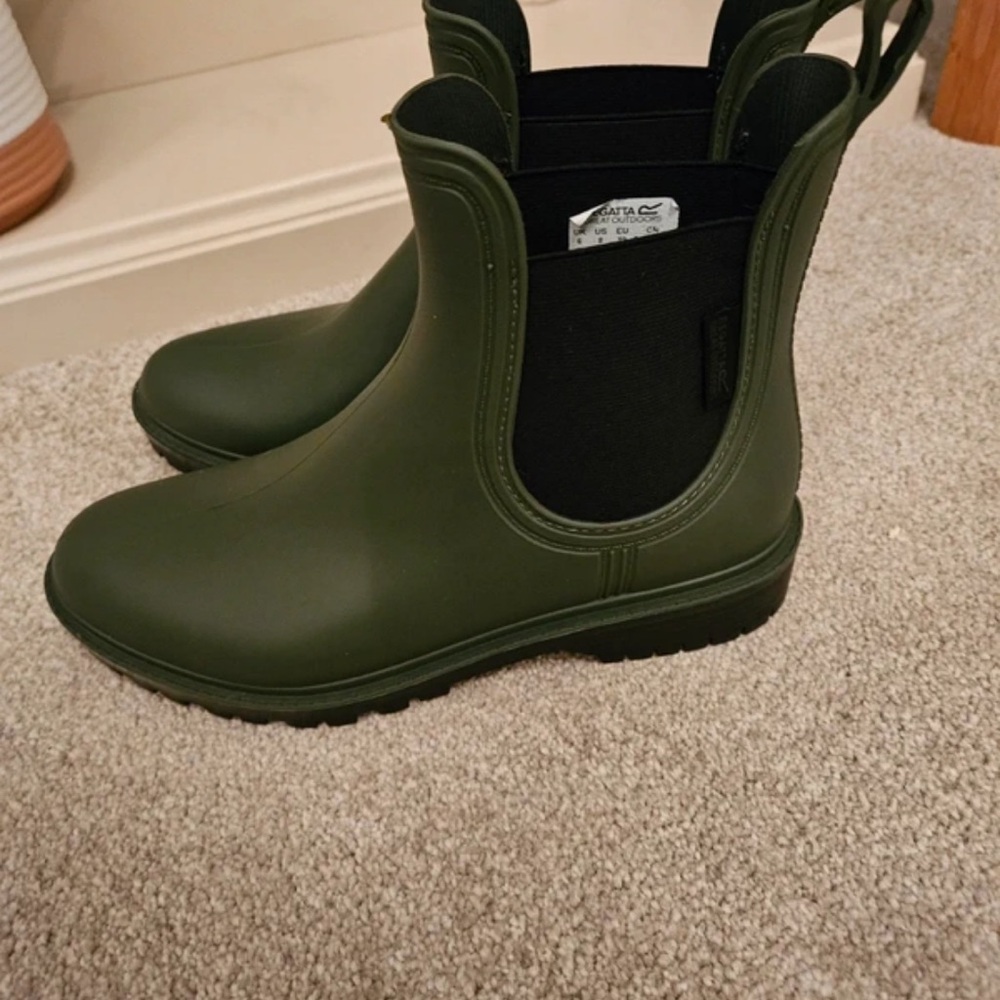 Green Ankle Rain Boots